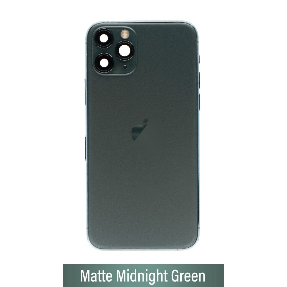 Rear Housing with Full Set Parts for iPhone 11 Pro-Matte Midnight Green (Purple) Rear Housing with Full Set Parts for iPhone 11 Pro-Matte Midnight Green (Purple)
